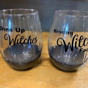 Witchy wine glasses